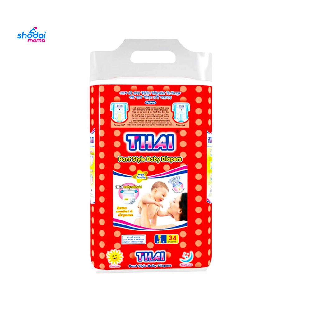 Thai Baby Diaper Pant M (9-16 kg) 34pcs